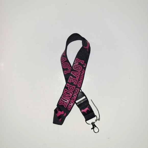 2 Car Keys Holder Love PINK Victoria's Secret One Size Lanyard with Clip - Picture 6 of 7